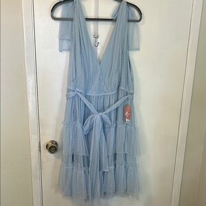 ARULA Light Blue Mini Dress